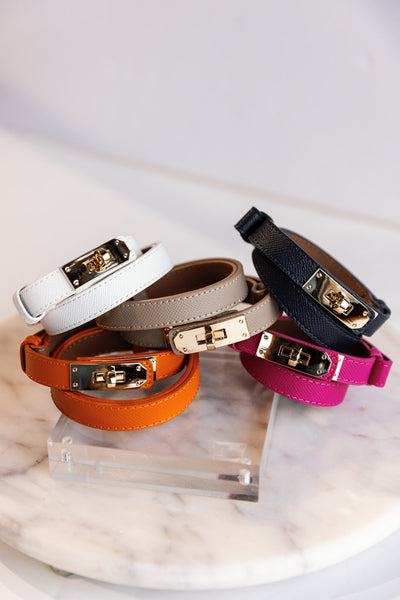 Leena Latch Belt, Orange