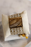 .Palma Beaded Bracelet, Gold/White