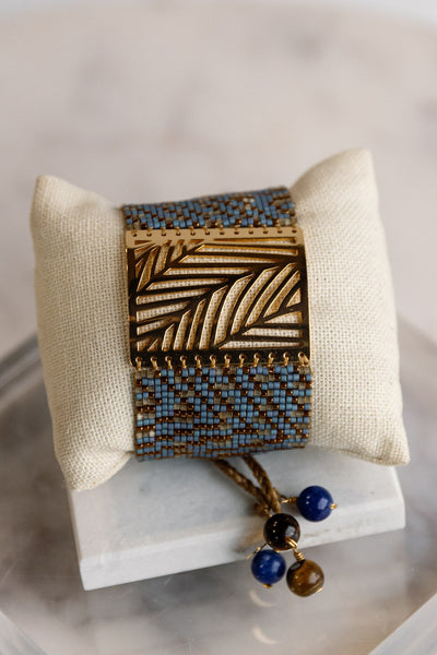 .Palma Beaded Bracelet, Periwinkle