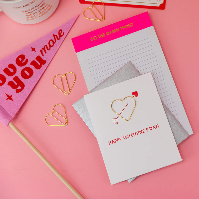 Paperclip Greeting Card, Happy Valentine's Day