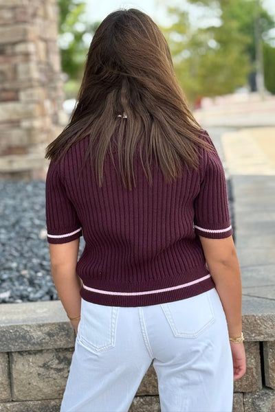 Emma Button Down Ribbed Sweater