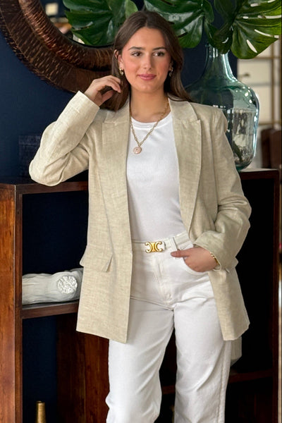 .Pre-Order April Miranda Linen Blazer