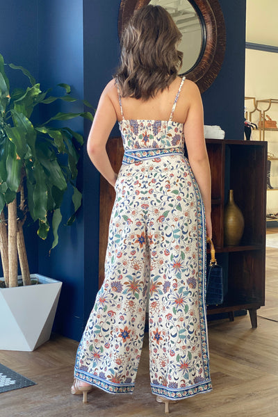 .Farm Rio Floral Delhi Tapestry Belted Jumpsuit
