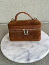 Abby Genuine Suede Handbag, Camel