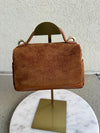 Abby Genuine Suede Handbag, Camel
