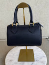 .Lola Leather Duffle Handbag, Navy