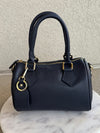 .Lola Leather Duffle Handbag, Navy