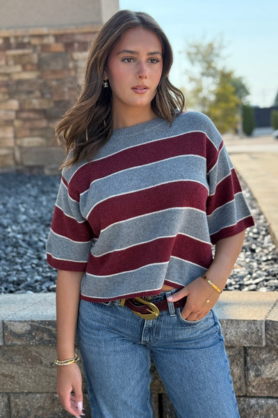 Jordyn Boxy Striped Sweater