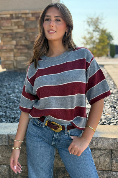 Jordyn Boxy Striped Sweater