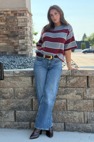 Jordyn Boxy Striped Sweater