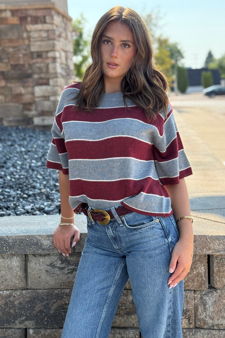 Jordyn Boxy Striped Sweater