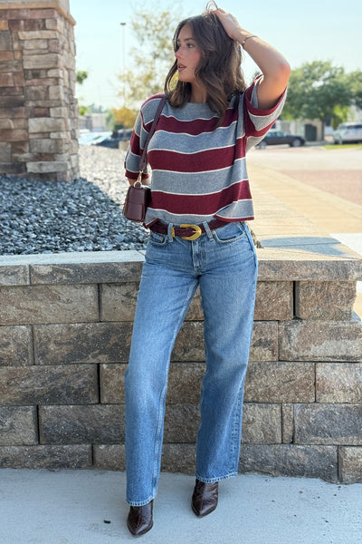 Jordyn Boxy Striped Sweater