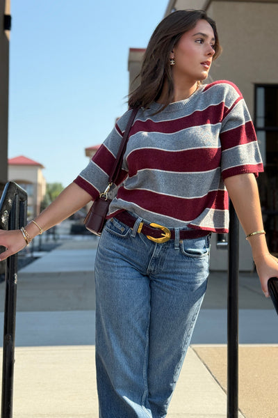 Jordyn Boxy Striped Sweater