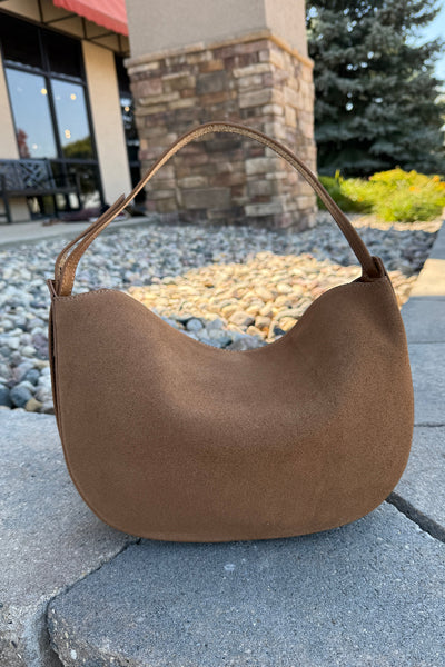 Charli Genuine Suede Hobo Handbag, Camel