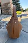 Charli Genuine Suede Hobo Handbag, Camel