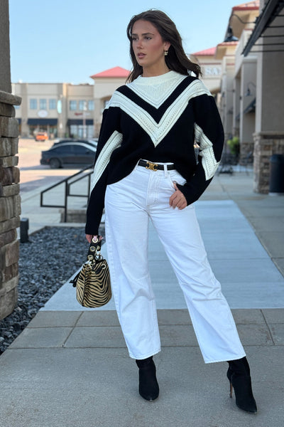 Teagan Color Block Sweater