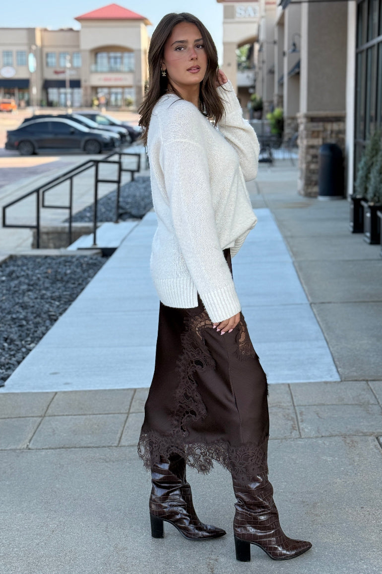 Jolie Lace Trim Skirt