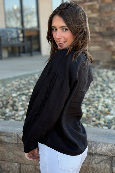 Bella Dahl Mandarin Collar Button Down