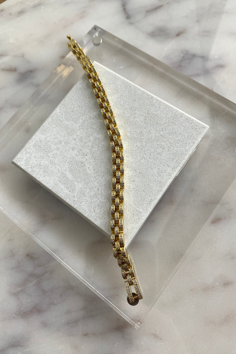 .Lux Pavé Chain Bracelet, 7" - RUST & Co.