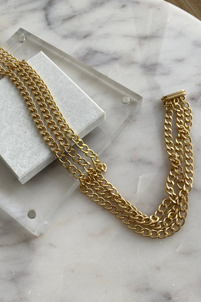 .Triple Chain Necklace - RUST & Co.