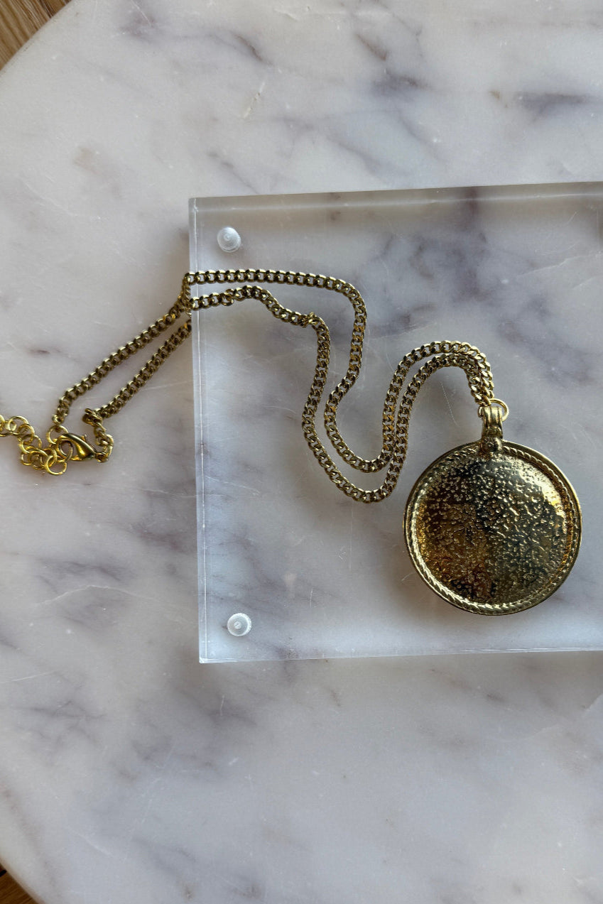 Brass Shield Pendant