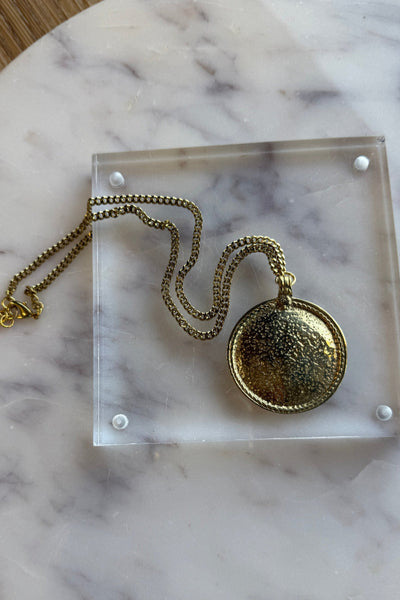 Brass Shield Pendant