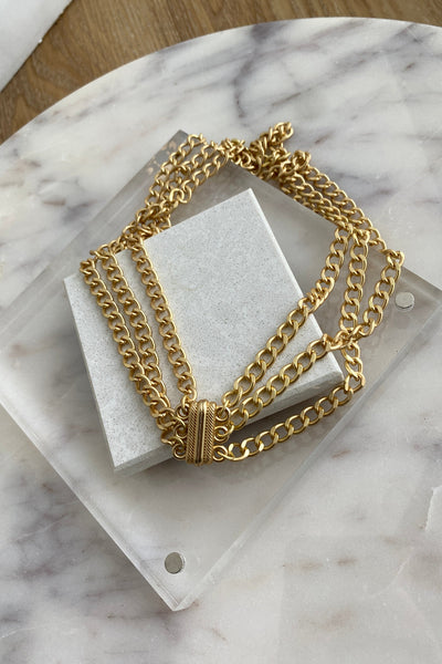 .Triple Chain Necklace - RUST & Co.