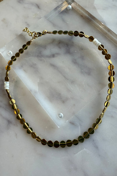 .Eman Beaded Disc Chain