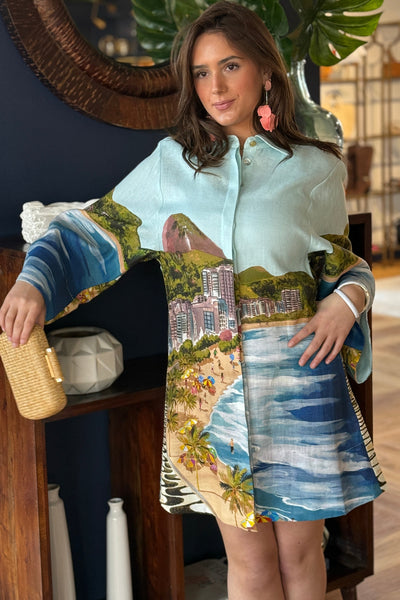 Farm Rio Copacabana Beach Kimono Dress