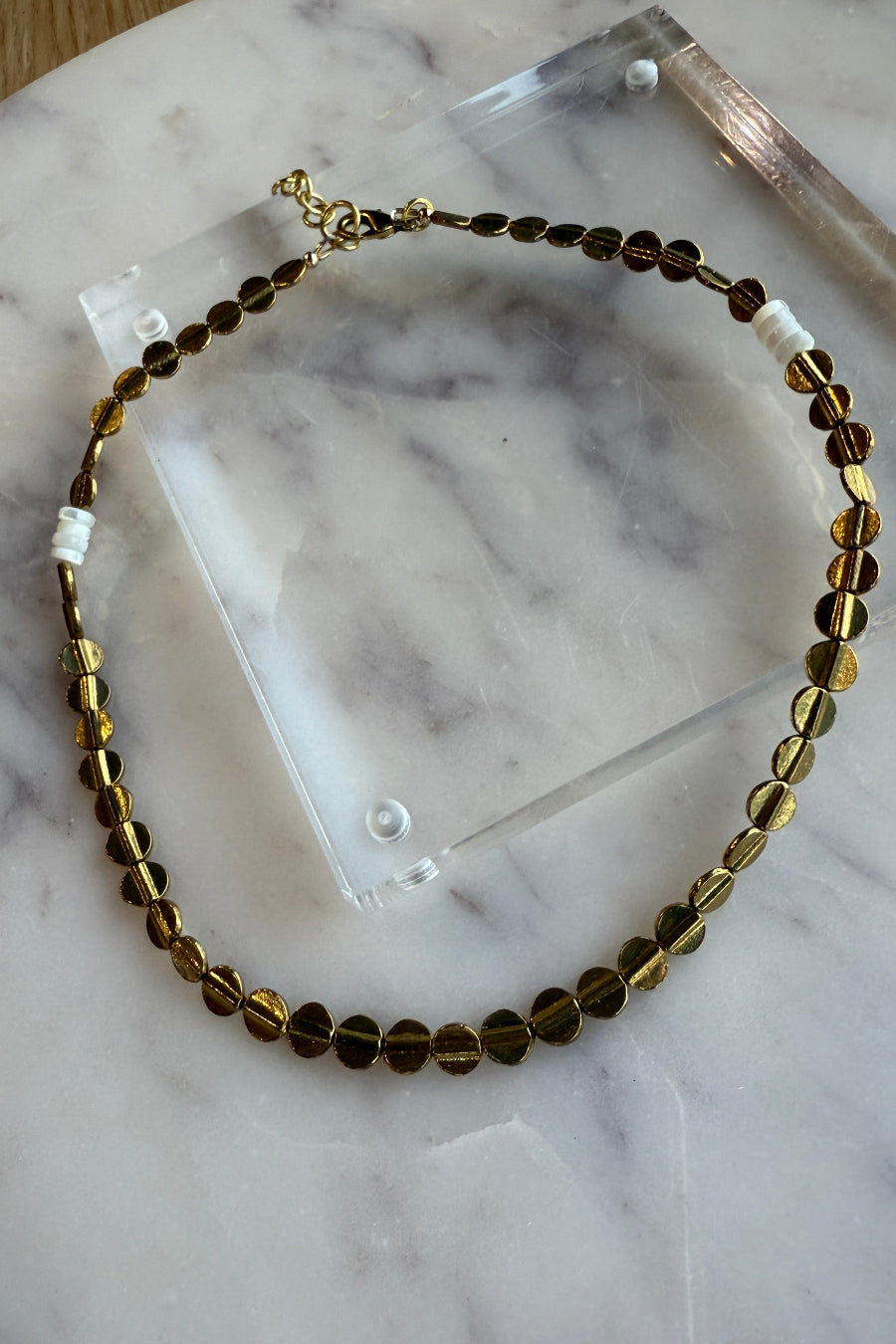 .Eman Beaded Disc Chain