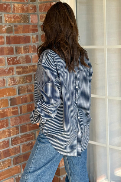 Greer Striped Button Down