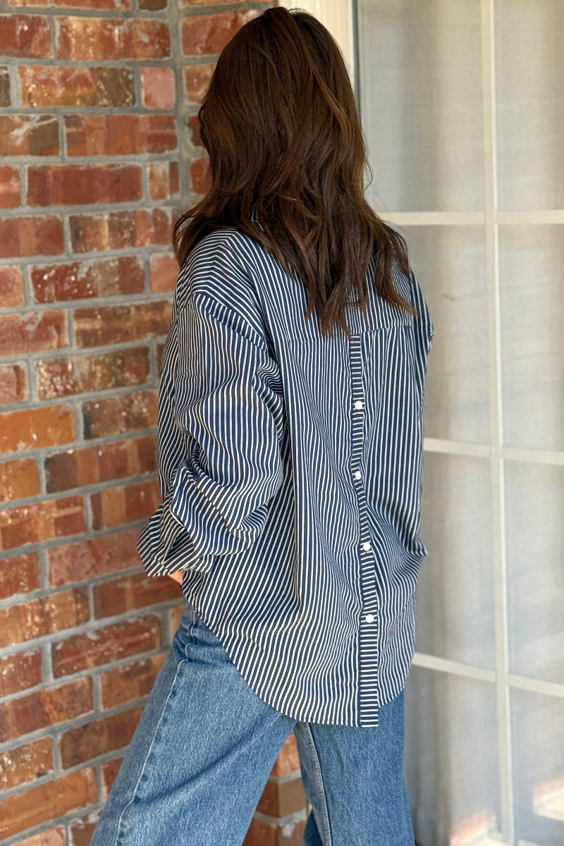 Greer Striped Button Down