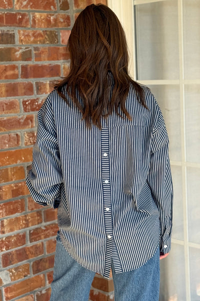 Greer Striped Button Down