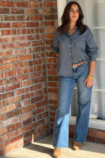 Greer Striped Button Down