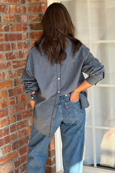 Greer Striped Button Down