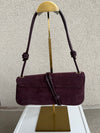 Alice Suede Handbag, Burgundy