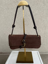 Alice Suede Handbag, Chocolate
