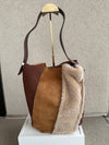 Thalia Faux Sherpa Suede Tote