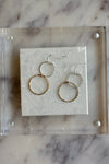 Aria Double Circle Drop Earrings