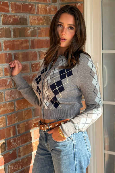 Palmer Argyle Cardigan
