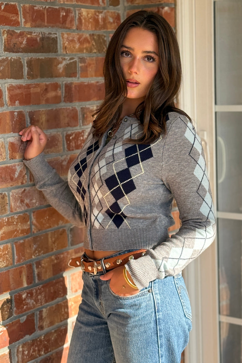 Palmer Argyle Cardigan