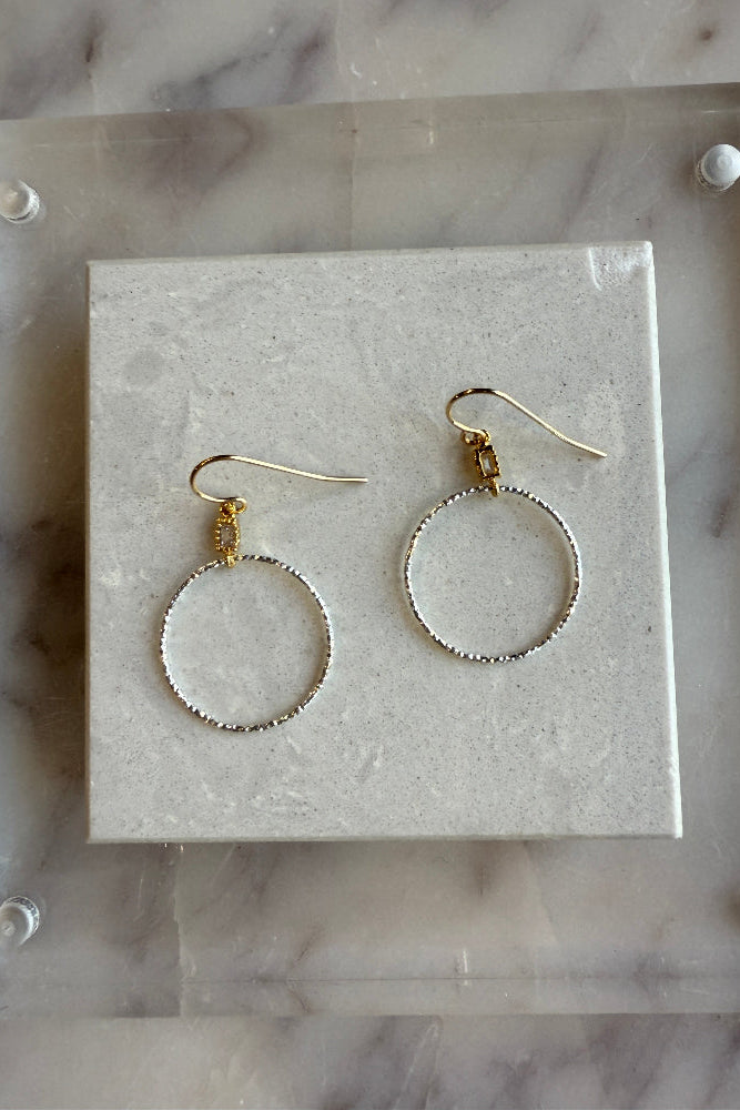 .Hazel Circle Drop Earrings