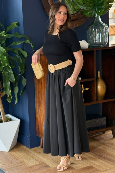 PRE-ORDER APRIL Megan Maxi Dress,  Black