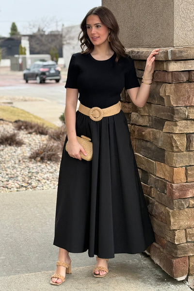 PRE-ORDER APRIL Megan Maxi Dress,  Black