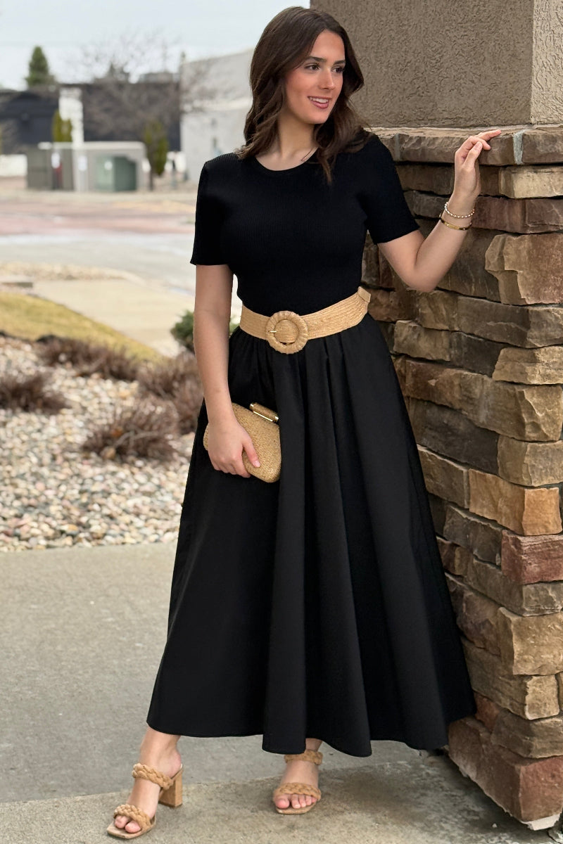 PRE-ORDER APRIL Megan Maxi Dress,  Black