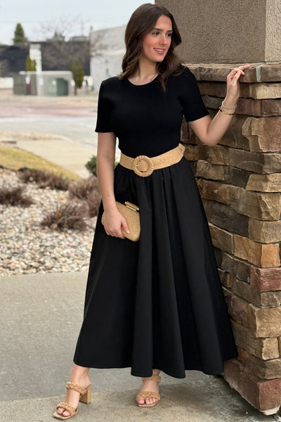 PRE-ORDER APRIL Megan Maxi Dress,  Black
