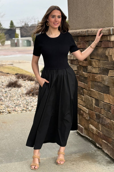 PRE-ORDER APRIL Megan Maxi Dress,  Black