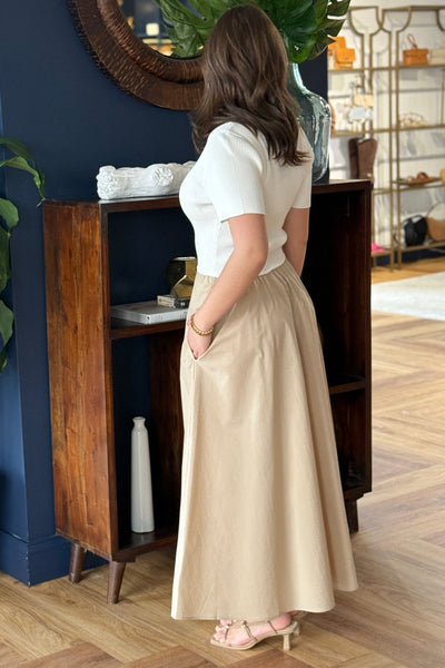 PRE-ORDER APRIL Megan Maxi Dress, Neutral