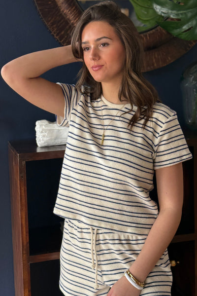 PWT Loop Terry Striped Tee