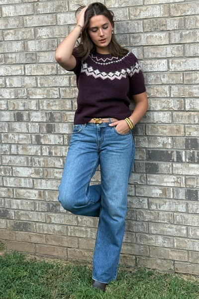 Orson Short Sleeve Fairisle Sweater